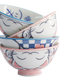 Tokyo Design Studio 4 Piece Kawaii Neko Cat 11.cm Porcelain Bowl Set