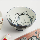 Tokyo Design Studio Kawaii Meow Cat 11.4cm Porcelain Bowls