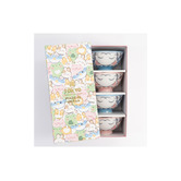 Tokyo Design Studio 4 Piece Kawaii Neko Cat 11.cm Porcelain Bowl Set