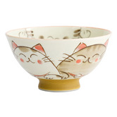 Tokyo Design Studio Cream Kawaii Cat Neko 11.5cm Porcelain Bowls