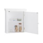 Teamson Home Stratford 470mm Matte White Mirrored Shaving Cabinet