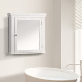 Teamson Home Stratford 470mm Matte White Mirrored Shaving Cabinet