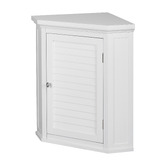 Teamson Home Glancy 572mm Matte White Wall Hung Corner Bathroom Cabinet