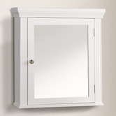 Teamson Home Stratford 470mm Matte White Mirrored Shaving Cabinet