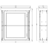 Teamson Home Stratford 470mm Matte White Mirrored Shaving Cabinet