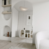 Elm &amp; Arc Noir Arched Full Length Mirror