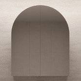 Elm &amp; Arc Massey 900mm Matte White Arch Mirrored Shaving Cabinet with Glass Shelves
