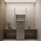 Elm &amp; Arc Massey 750mm Matte White Arch Mirrored Shaving Cabinet with Glass Shelves