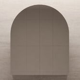 Elm &amp; Arc Massey 750mm Matte White Arch Mirrored Shaving Cabinet with Glass Shelves