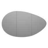 Elm &amp; Arc Massey 1200mm Matte White Pebble Mirrored Shaving Cabinet with Glass Shelves