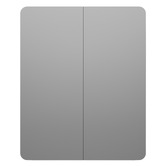 Elm &amp; Arc Massey 900mm Matte White Rectangular Mirrored Shaving Cabinet with Glass Shelves