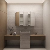 Elm &amp; Arc Massey 1200mm Matte White Rectangular Mirrored Shaving Cabinet with Glass Shelves