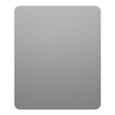 Elm &amp; Arc Massey 750mm Matte White Rectangular Mirrored Shaving Cabinet with Glass Shelves
