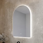 Elm &amp; Arc Kyra 900 x 600mm Arched LED Bathroom Mirror