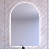 Elm &amp; Arc Kyra 900 x 600mm Arched LED Bathroom Mirror