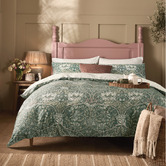 William Morris At Home Honeysuckle &amp; Tulip Cotton Percale Quilt Cover Set