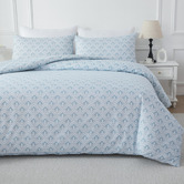 Bellemosa Blue 1000TC Brushed Microfibre Quilt Cover Set