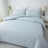 Bellemosa Blue 1000TC Brushed Microfibre Quilt Cover Set