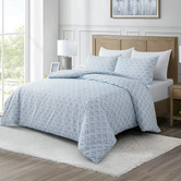 Bellemosa Blue 1000TC Brushed Microfibre Quilt Cover Set