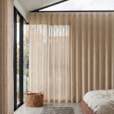 Pure Loom Drapery Custom Antigua Sheer S-Fold Single Panel Curtain &amp; Track Set