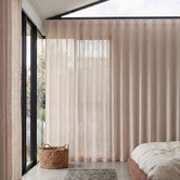 Pure Loom Drapery Custom Antigua Sheer S-Fold Single Panel Curtain &amp; Track Set