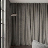 Pure Loom Drapery Custom Belmore Blockout S-Fold Single Panel Curtain &amp; Track Set