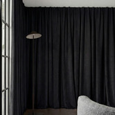 Pure Loom Drapery Custom Caspian Blockout S-Fold Single Panel Curtain &amp; Track Set