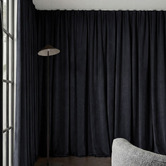 Pure Loom Drapery Custom Caspian Blockout S-Fold Single Panel Curtain &amp; Track Set