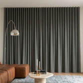 Pure Loom Drapery Custom Twilight Blockout S-Fold Single Panel Curtain &amp; Track Set