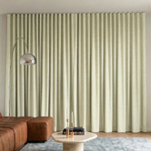 Pure Loom Drapery Custom Twilight Blockout S-Fold Single Panel Curtain &amp; Track Set