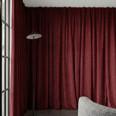 Pure Loom Drapery Custom Caspian Blockout S-Fold Single Panel Curtain &amp; Track Set