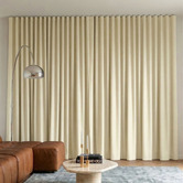 Pure Loom Drapery Custom Twilight Blockout S-Fold Single Panel Curtain &amp; Track Set