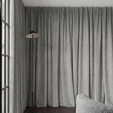 Pure Loom Drapery Custom Caspian Blockout S-Fold Single Panel Curtain &amp; Track Set