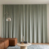 Pure Loom Drapery Custom Twilight Blockout S-Fold Single Panel Curtain &amp; Track Set