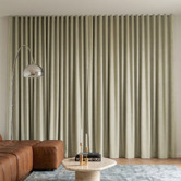 Pure Loom Drapery Custom Twilight Blockout S-Fold Single Panel Curtain &amp; Track Set