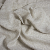 Pure Loom Drapery Custom Burano Linen-Blend Sheer S-Fold Single Panel Curtain &amp; Track Set