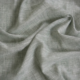 Pure Loom Drapery Custom Burano Linen-Blend Sheer S-Fold Single Panel Curtain &amp; Track Set