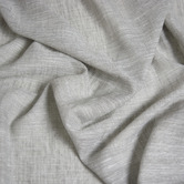 Pure Loom Drapery Custom Burano Linen-Blend Sheer S-Fold Single Panel Curtain &amp; Track Set