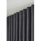 Pure Loom Drapery Custom Belmore Blockout S-Fold Single Panel Curtain &amp; Track Set