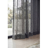 Pure Loom Drapery Custom Burano Linen-Blend Sheer S-Fold Single Panel Curtain &amp; Track Set