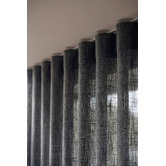 Pure Loom Drapery Custom Burano Linen-Blend Sheer S-Fold Single Panel Curtain &amp; Track Set