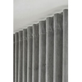 Pure Loom Drapery Custom Caspian Blockout S-Fold Single Panel Curtain &amp; Track Set