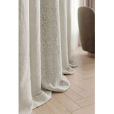 Pure Loom Drapery Custom Linesta Linen Light Filtering S-Fold Single Panel Curtain &amp; Track Set