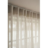 Pure Loom Drapery Custom Taormina Sheer S-Fold Single Panel Curtain &amp; Track Set