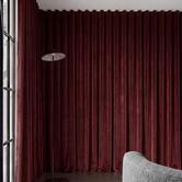 Pure Loom Drapery Custom Caspian Blockout S-Fold Single Panel Curtain &amp; Track Set