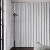 Pure Loom Drapery Custom Belmore Blockout S-Fold Single Panel Curtain &amp; Track Set