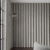Pure Loom Drapery Custom Belmore Blockout S-Fold Single Panel Curtain &amp; Track Set