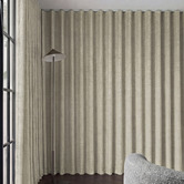 Pure Loom Drapery Custom Belmore Blockout S-Fold Single Panel Curtain &amp; Track Set