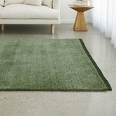 Conscious Loom Forest Green Kinship Hand-Loomed Wool Rug