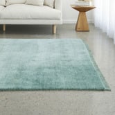 Conscious Loom Sky Blue Kinship Hand-Loomed Wool Rug